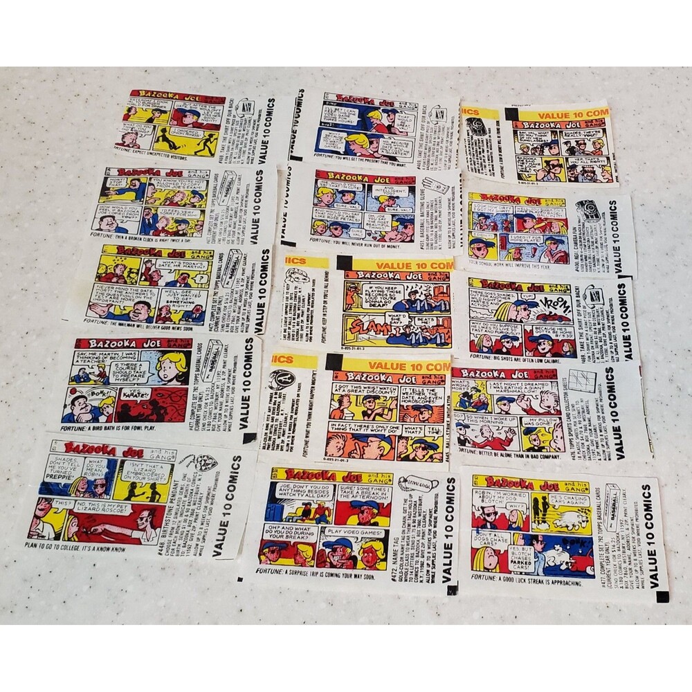 Bazooka Joe Comics Lot of 15 Vintage Bubble Gum Comics Bazooka Gum Inserts #6